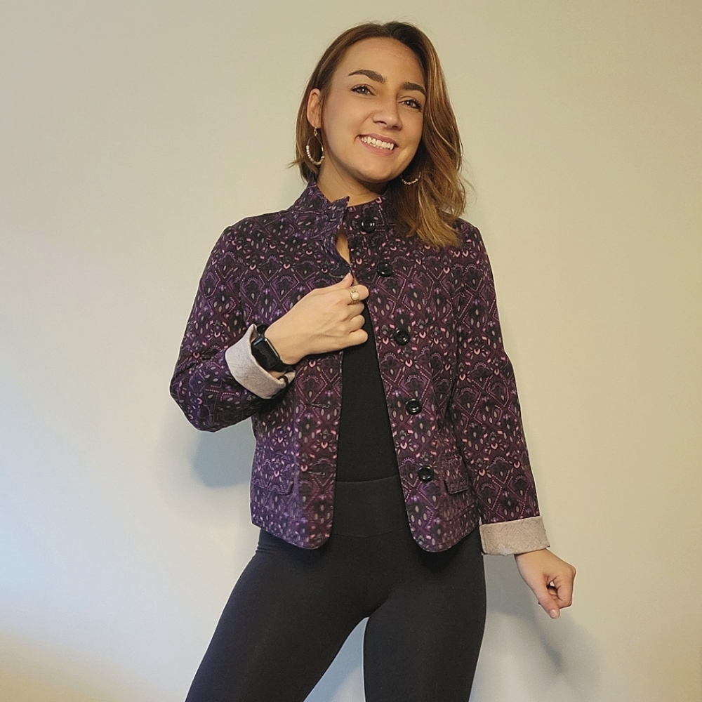 Purple Jacket with Fun Print